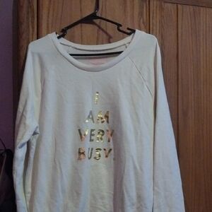 Kids White Graphic Sweatshirt